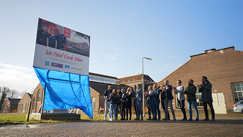 Onthulling bouwbord nieuwbord Aeres MBO Ede