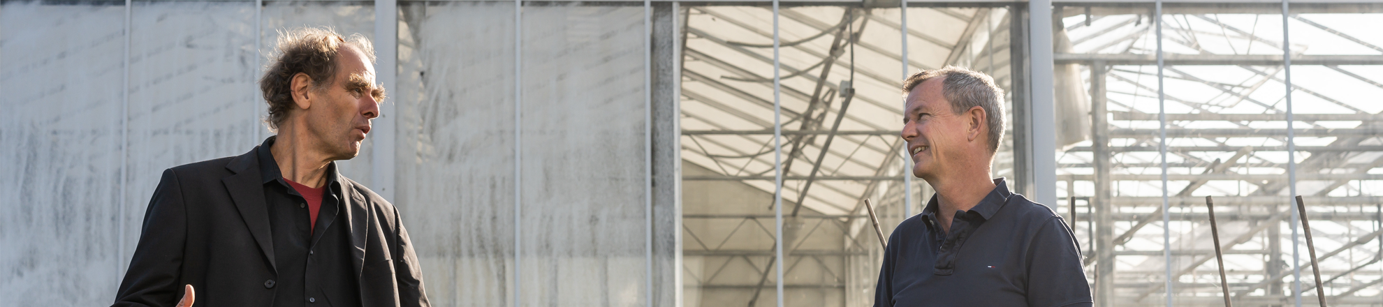 Ruud Hendriks en Corné Kempenaar voor de kas